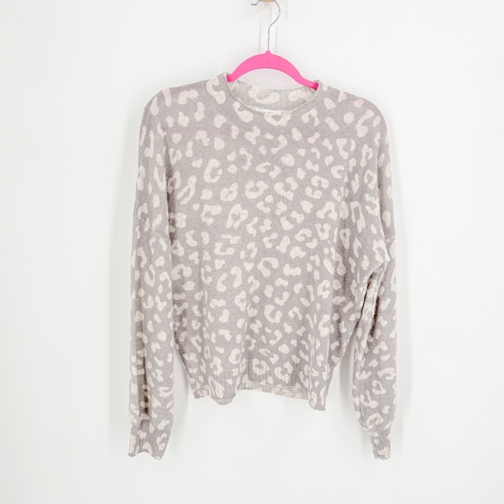 27 Miles Malibu Gray Cashmere Long Sleeve Sweater